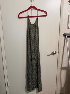 Swell Olive-Tone Printed Maxi Slip Dress